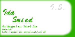 ida smied business card